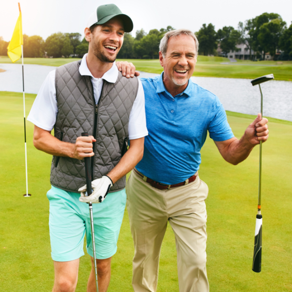 Father And Son At Golf 600X600